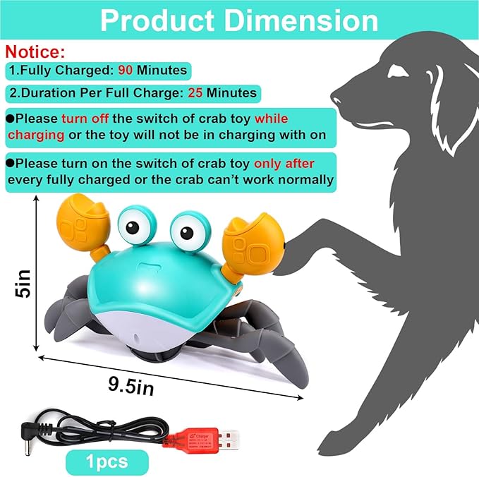 Crawling crab toy