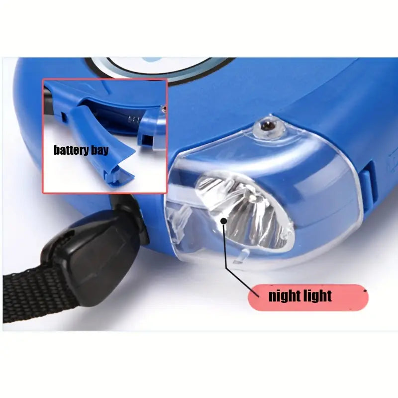 1Pc retractable dog leash with small garbage plastic bag and night light