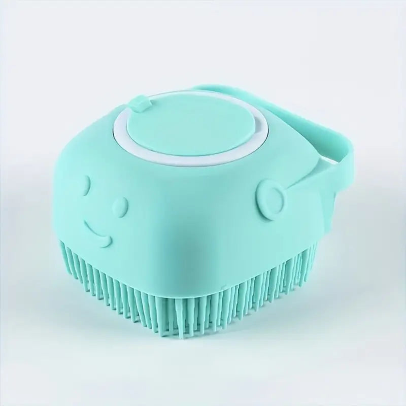 Gentle silicone pet massage brush