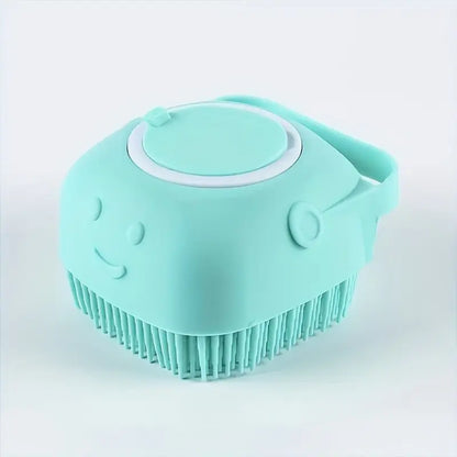 Gentle silicone pet massage brush