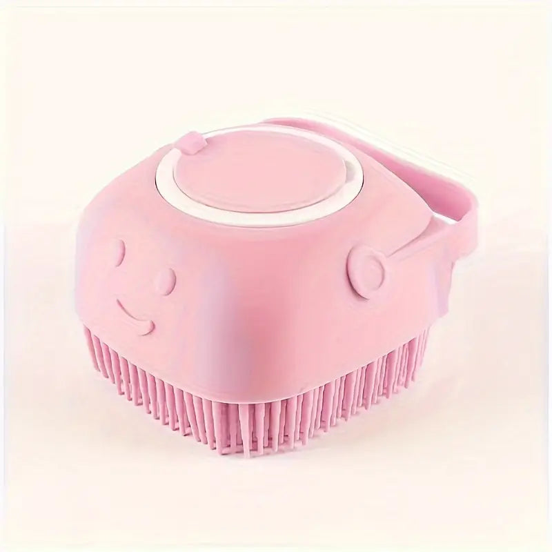 Gentle silicone pet massage brush