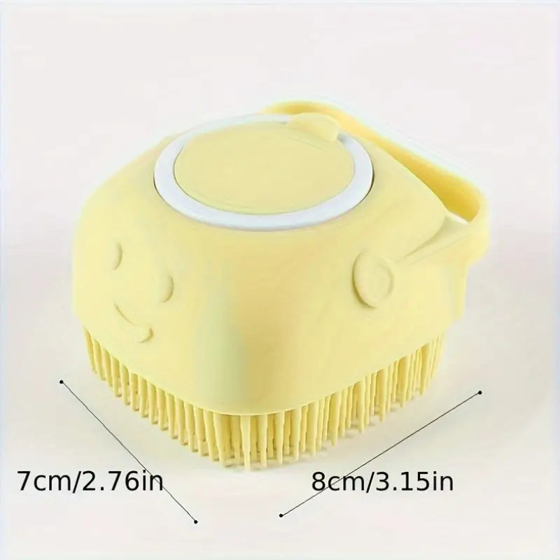 Gentle silicone pet massage brush