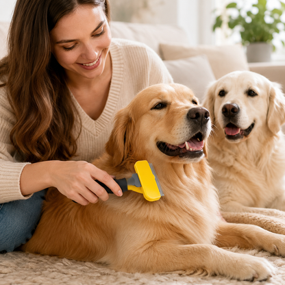 Pet De-shedding Tool & Grooming Brush