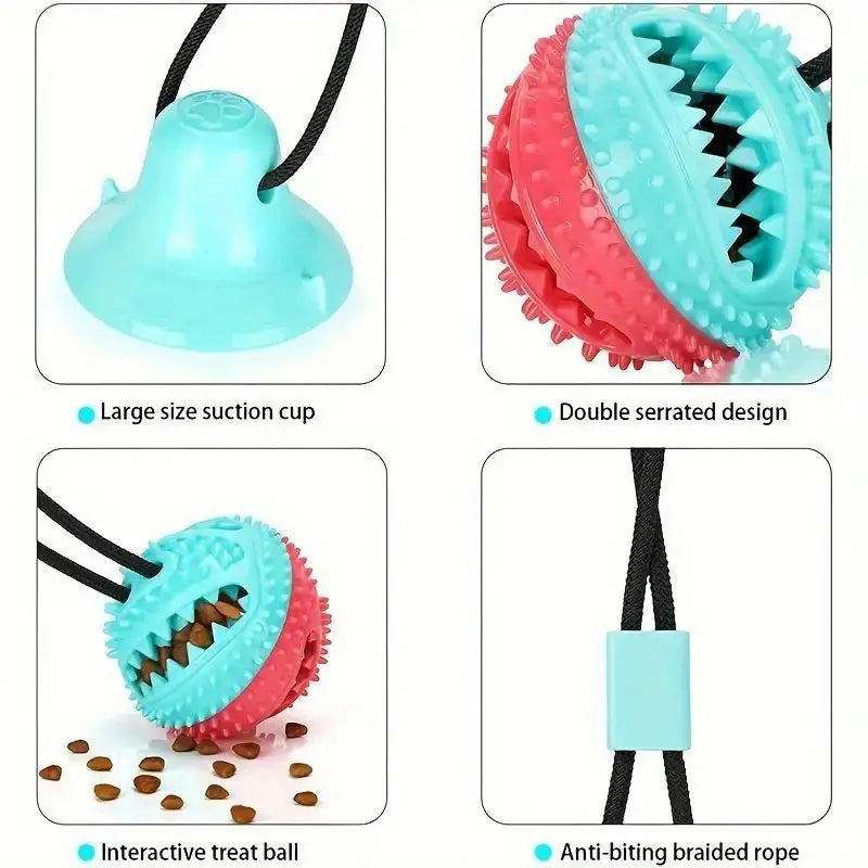 Pet suction dog toy ball