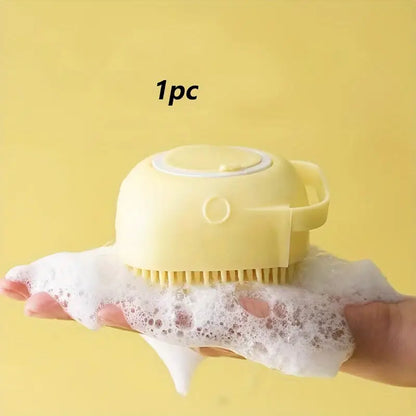 Gentle silicone pet massage brush