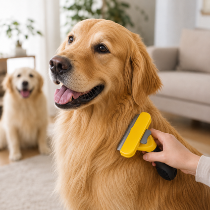 Pet De-shedding Tool & Grooming Brush