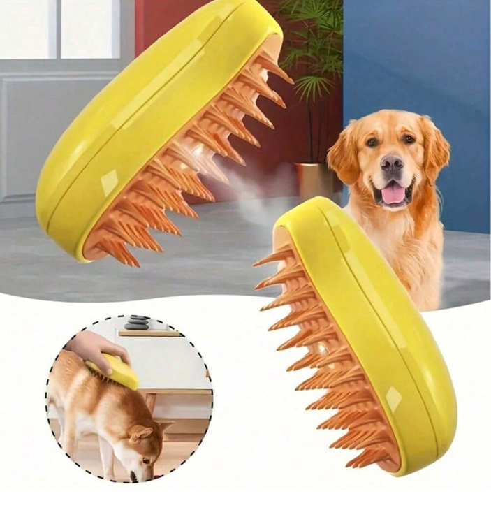 Pet Steam Brush Grooming Cats and Dogs