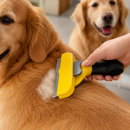 Pet De-shedding Tool & Grooming Brush