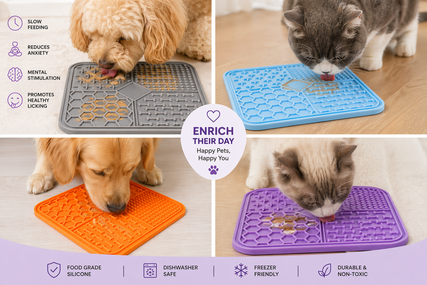 Lick Mat — For Dogs & Cats