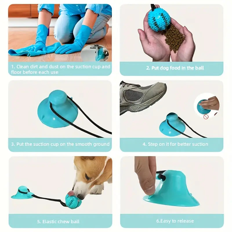 Pet suction dog toy ball