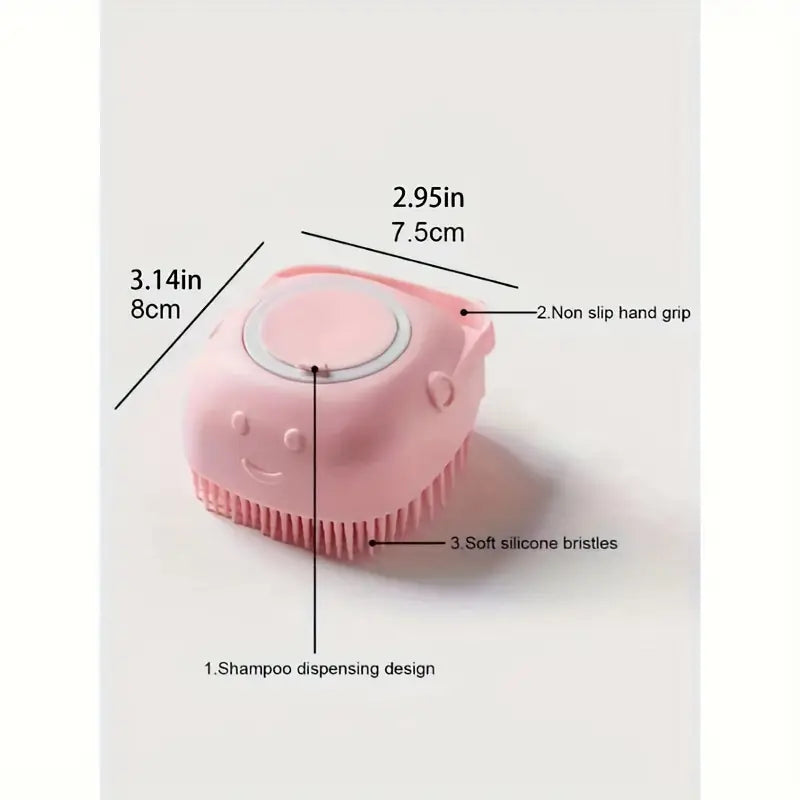 Gentle silicone pet massage brush