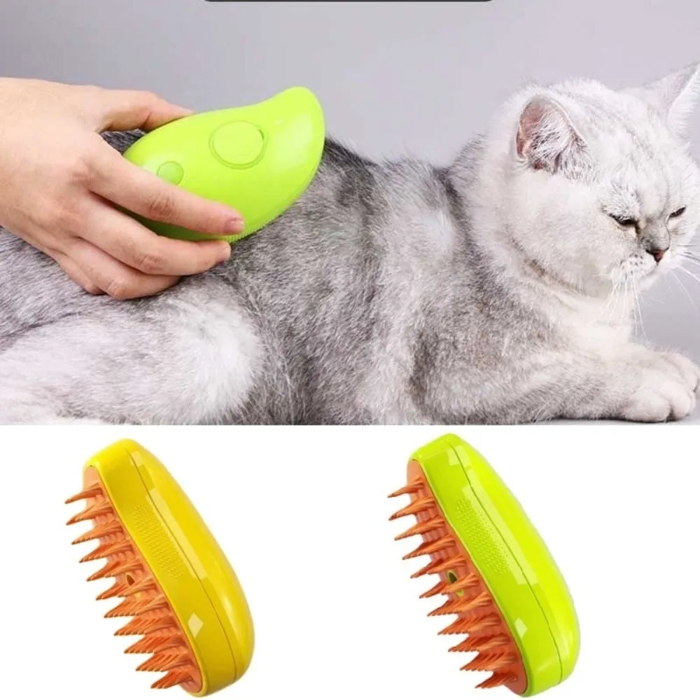 Pet Steam Brush Grooming Cats and Dogs