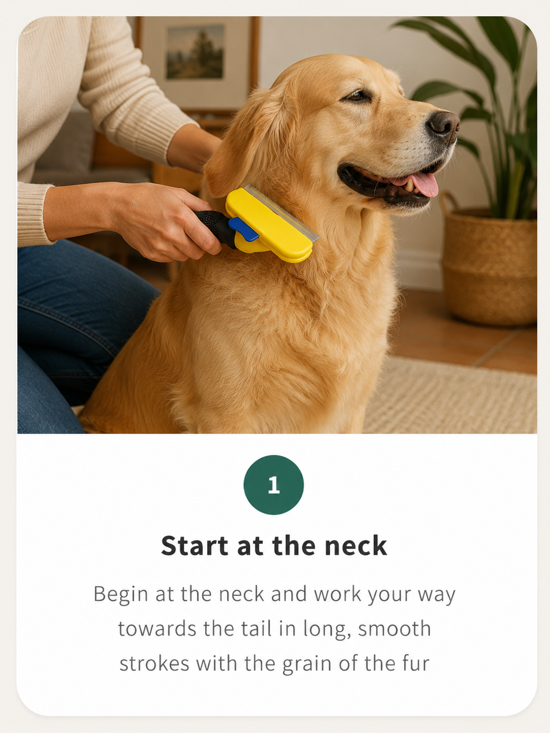 Pet De-shedding Tool & Grooming Brush