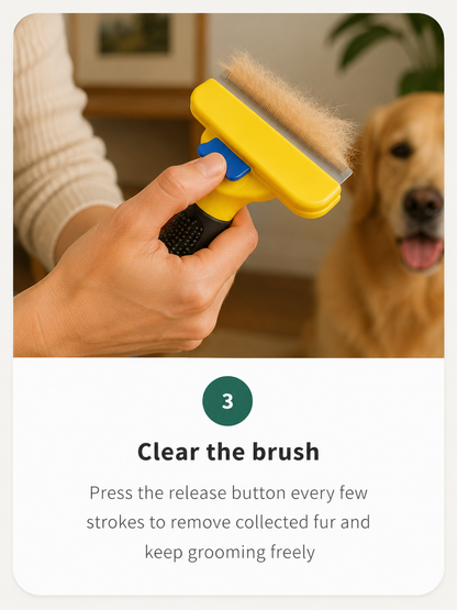 Pet De-shedding Tool & Grooming Brush