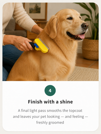 Pet De-shedding Tool & Grooming Brush